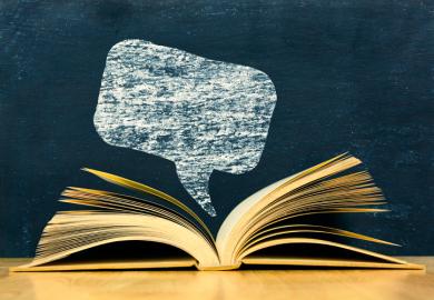 Book review speech bubble illustration