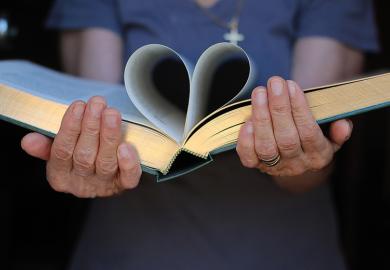Book with heart-shaped pages