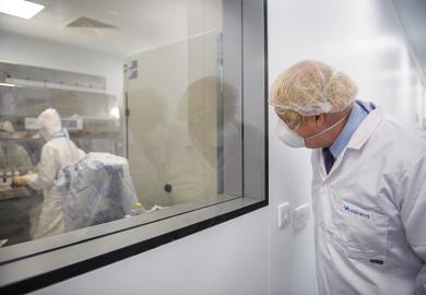 Boris Johnson wearing PPE