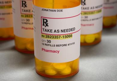 Bottles of prescription pills