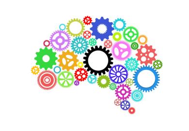 brain composed of cogs