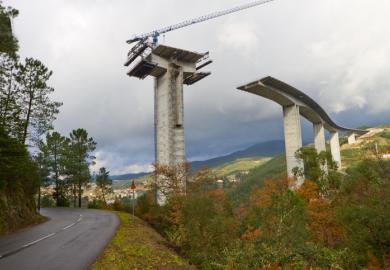 A half-built bridge