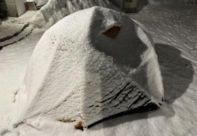 Stuart Brocklehurst's tent at Davos