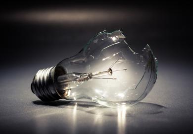 Broken lightbulb