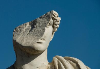 A broken statue