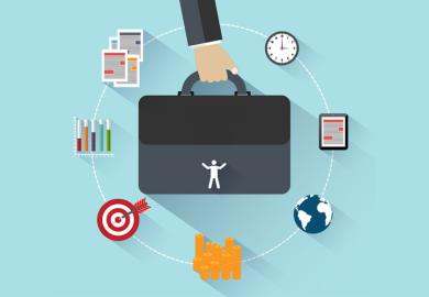 Business person's skills portfolio (concept illustration)