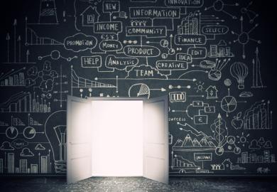 Doorway representing business solutions