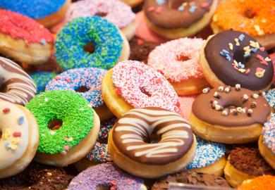Colourful doughnuts