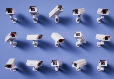 Multiple security cameras, symbolising OfS oversight