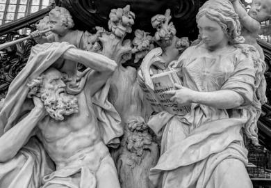 A classical statue, symbolising the humanities