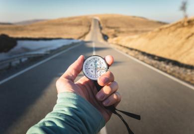 A compass, symbolising university mission