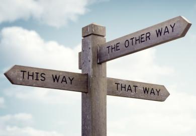 A confusing footpath sign