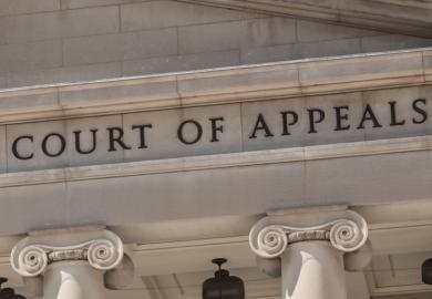 A court of appeal nameplate