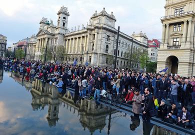 Crowds in Hungary