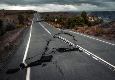 Cracked road