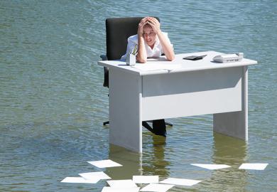 Desk in the sea