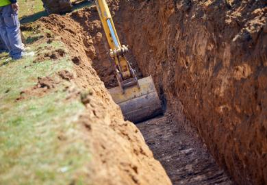 Digging foundations, symbolising foundaiton years