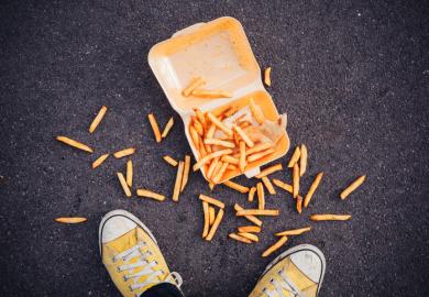 Dropped chips, symbolising class prejudice