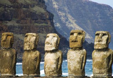 The Easter Island statues