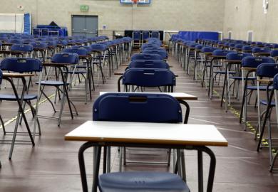 Empty exam hall
