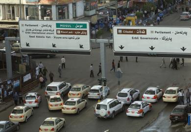 Traffic in Erbil, Iraq