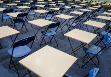 An empty exam hall