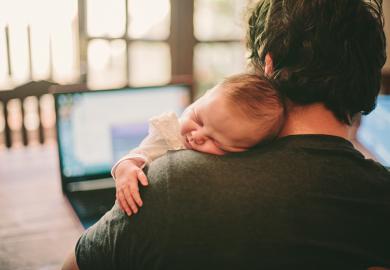 Father with baby
