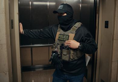 A federal immigration agent