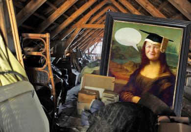 Montage with Mona Lisa
