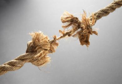 A fraying rope