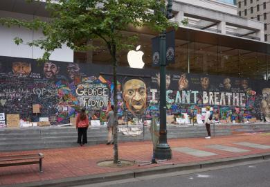 A George Floyd mural