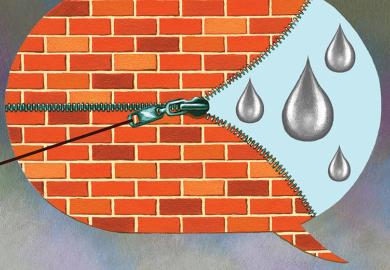 Illustration of speech bubble with tears