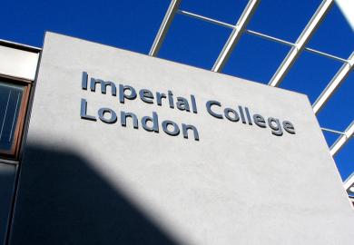 Imperial College London campus building sign