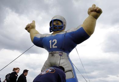 Inflatable American football player