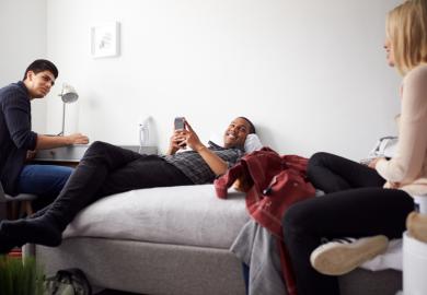 Students sharing a collab house. Could the collab house arrangement revolutionise higher education by allowing participation from across the world, while still enabling student interaction?