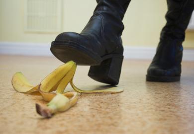 Banana skin, pitfall, risk