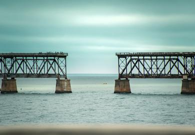 bridge, broken, coooperation