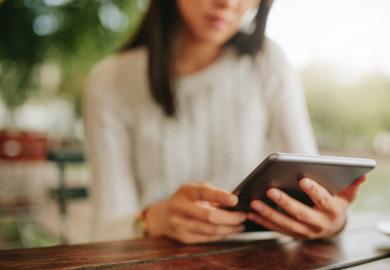 reading, tablet, online