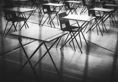 Empty exam hall