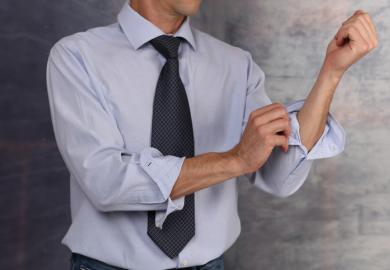 Sleeves rolled up