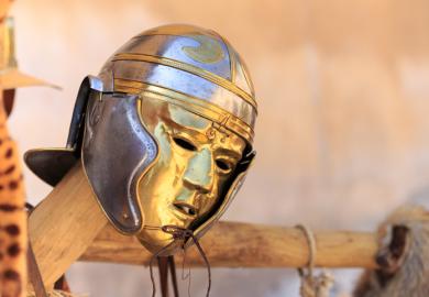 A Roman gladiator mask