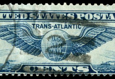 Transatlantic US postage stamp