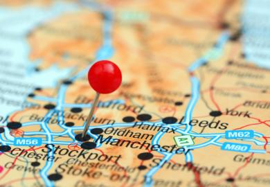 Map of the north of England