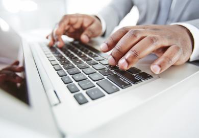Black academic writing an application