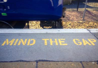 Mind the Gap sign on the Tube
