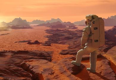 A man on Mars
