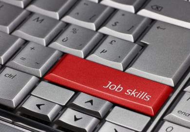 Job skills key on PC keyboard