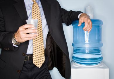 Man at water cooler