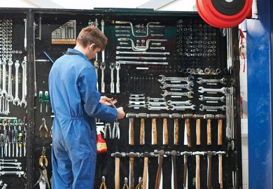 Mechanic with tools