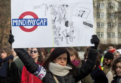mind gender pay gap sign